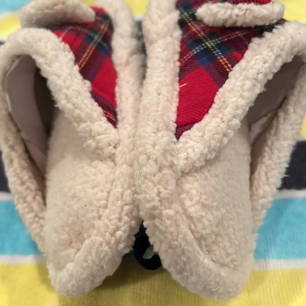 Bee & Willow Cozy Sherpa Lined Bear House Slippers Toddler 9/10 NWT
